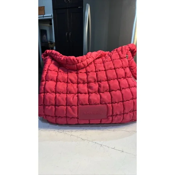 Alexis Bendel Pink Quilted Puffer Hobo Tote - Picture 1 of 8